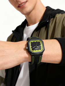 นาฬิกาข้อมือซิลิโคน Temi <span class=keywords><strong>TOMI</strong></span> รุ่น Cross-Border ตัวเรือนทรงเหลี่ยม ขนาด 42 มม. ระบบควอตซ์ กันน้ำ หน้าปัดขนาดใหญ่ สำหรับผู้ชายและผู้หญิง ขายส่ง รุ่น T023 - Product Image 3