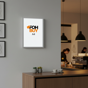 Lightbox LED da Parete Rettangolare A4 in Lega di Alluminio Argento per Interni - Product Image 3