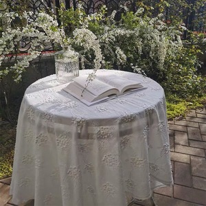 Tessuto di puro cotone, ricamo a filo tridimensionale bianco, vestito, camicia, abbigliamento, tovaglia, tessuto decorativo fatto a mano - Product Image 5