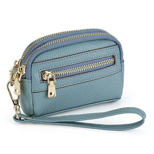 批发女士钱包皮革手袋拉链钱包钥匙扣硬币袋迷你真皮硬币袋钱包 - Product Image 6