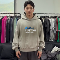 Hoodie surdimensionné personnalisé en gros, style streetwear, délavé vintage, avec motif graphique vérifié