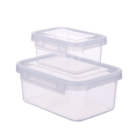 Contenants en plastique réutilisables sans BPA avec couvercles, empilables, transparents, hermétiques, boîtes de rangement pour la cuisine, design durable et gain de place
