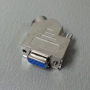 Shenzhen 45 Grad Outlet DB9 RS232 D Sub 9Pin Metall Haube Abdeckung