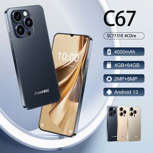 Prix de gros Global C67 Factory, téléphone à grand écran HD de 6,6 pouces, processeur 4 cœurs, 4 Go + 64 Go, réseau complet 2G/3G, smartphone intelligent - Product Image 4