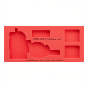 519 M 943PC1V <b>Tool</b> <b>Storage</b> Insert Red Molded Foam Tray For Organized Equipment Holding - Product Image 2
