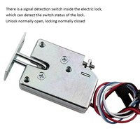 Serrures de Porte Électriques 5V/12V/24V Serrure Électronique de Contrôle d'Accès Mini Électroaimant Solénoïde Verrou Électrique pour Armoire Tiroir