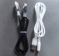 Cable de Datos USB C con Luz RGB Intermitente, Silicona Líquida, Carga Rápida 5A PD120W para iPhone, Computadora y Auriculares
