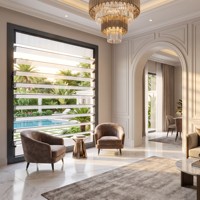 Fenêtres et portes en aluminium à persiennes en aluminium Standard australien 2047 Fenêtres à persiennes en aluminium