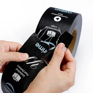 Cinta de embalaje de papel Kraft engomado impresa personalizada reforzada con fibra