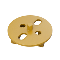 Disque de meulage diamanté à liaison métallique de 4 pouces pour sol en béton, patin de meulage à 4 segments avec granulométrie 16/30/50/80/120 pour ponceuse à sol