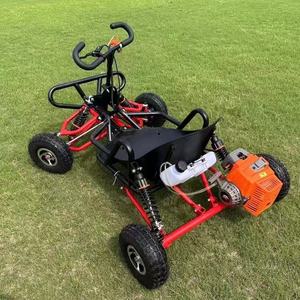 90cc 2-takt benzine aangedreven go-kart club, langzaam racen, 4-inch tubeless banden, outdoor camping pedaal go-kart voor kinderen/tieners - Product Image 3