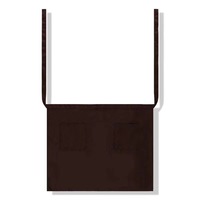 Celemek Pendek 3 Kantong 2 Kantong Custom Hitam Katun Poliester untuk Pelayan Wanita/Pria di Dapur/Kedai Kopi