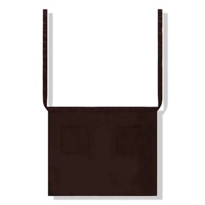 Delantal de camarero/a personalizado de algodón y poliéster negro con 3 o 2 bolsillos, corto, para cocina, cafetería o bar. - Product Image 6