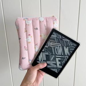 Fundas protectoras personalizadas con estampado de cinta acolchada para tableta <span class=keywords><strong>Kindle</strong></span>, funda protectora para lector electrónico con bordado, funda de guinga rosa para bebé - Product Image 2