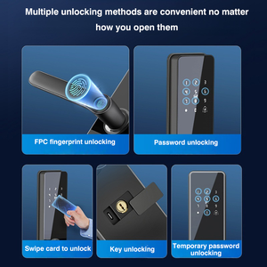 Nhà sản xuất giá hoàn toàn tự động khóa kỹ thuật số Wifi Máy Ảnh 3D nhận dạng khuôn mặt sinh trắc học vân tay thông minh khóa cửa - Product Image 5