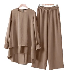 HANO, оптовая продажа, официальные женские блузки, двухслойная дизайнерская туника, однотонные женские брюки и топ, мусульманская одежда - Product Image 5