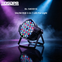 DL-5403D1X 54x3W RGB 3-en-1 Projecteur LED Par Wash pour Scène, DJ, Discothèque, Fête, Mariage, Club, Spectacle