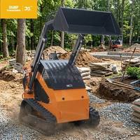 YGZG Benzinmotor-Raupenlader mit hoher Bodenfreiheit, Gummiketten, Stand-On-Mini-Kompaktlader für weichen Untergrund