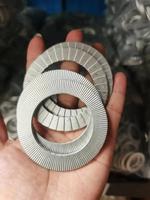 Rondelle de verrouillage à double dent autobloquante en acier au carbone direct d'usine en finition zinc ordinaire pour l'installation de boulons