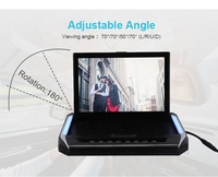 Monitor TV Mobil 12 inci Harga Terjangkau, USB HD, Layar Hiburan, Monitor Atap Mobil Lipat Manual Pintar untuk RV SUV MVP