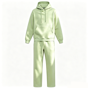 Men's Oversized 100% Cotton <b>Thick</b> <b>Fleece</b> Hoodie | Solid Lined Warm Pullover 3D Embroidery Eco-Friendly Plus Size Winter Comfort - Product Image 1