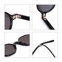 Lunettes de soleil vintage unisexes en acétate de tortue, protection UV Lunettes de soleil rétro Lunettes de soleil rondes écaille de tortue
