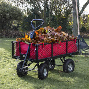 Carro de herramientas de jardín, Mini Tractor de utilidad, carrito de remolque de malla de soldadura, rueda neumática 10X3.50-4 - Product Image 6