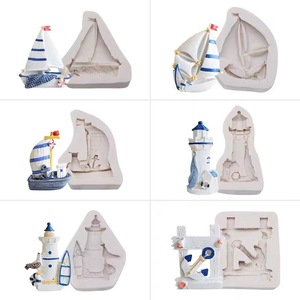 Sailboat Lighthouse Cake Silicone Mold Fondant Chocolate Baking Decoration Ocean Theme Party Supplies - Product Image 2