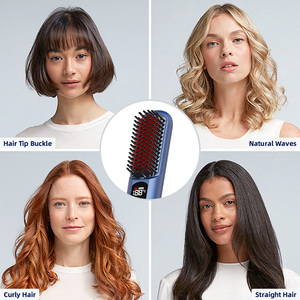 Bán hàng nóng OEM nhà máy 55 Wát 5000mAh Pin <span class=keywords><strong>LCD</strong></span> hiển thị không dây sưởi ấm không dây ion âm điện bàn chải tóc - Product Image 5