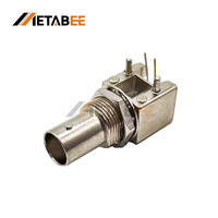 Connecteur coaxial RF BNC femelle à angle droit pour montage sur circuit imprimé, 50 ohms, pour CCTV