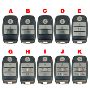 Coque de clé de voiture pour Kia Rio 3 Sportage 3/4 Ceed Sorento Optima <span class=keywords><strong>K2</strong></span>/K3/K4/K5/VVDI - Noir ABS Remplacement intelligent - Product Image 2