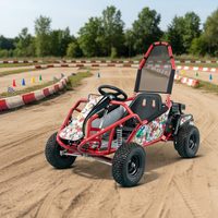 Karting électrique à chaîne 98cc pour enfants, vitesse réglable 1000W 54V, frein hydraulique, 25km/h, buggy de course