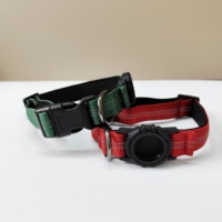Collier de dressage tactique pour chien en nylon réglable avec poignée, boucle ABS et lumière LED intégrée