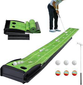 MOSSIC Tapis de golf portable en PU de 3 m pour droitiers, idéal pour hommes, bureau, jardin, cadeau - Product Image 1