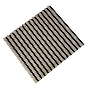 Panneaux muraux acoustiques en MDF au design moderne, panneaux insonorisants, panneaux perforés pour hôtel, panneau acoustique rectangulaire en chêne, design graphique NRC - Product Image 5