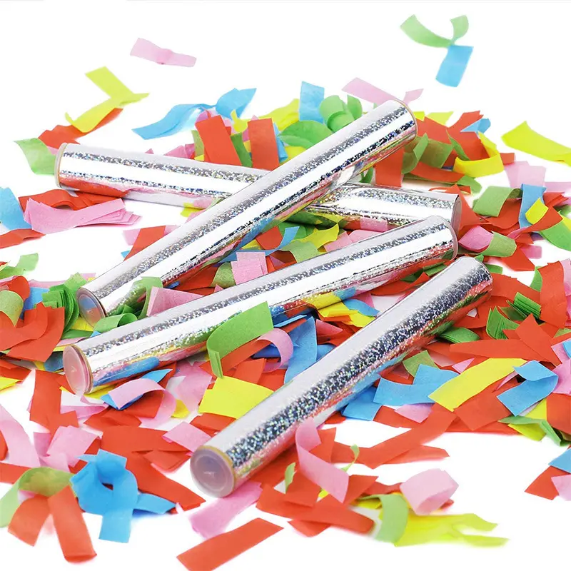 Kleurrijke Handheld Party Popper Confetti Kanon Biologisch Afbreekbaar Confetti Party Voorraad Kanon Te Koop