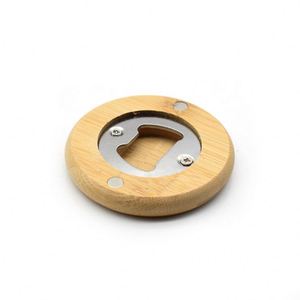 En gros, tire-bouchons en bois vierges personnalisables, ouvre-bouteilles en bois, sous-verres, ouvre-bouteilles aimantés en bambou naturel pour réfrigérateur - Product Image 4