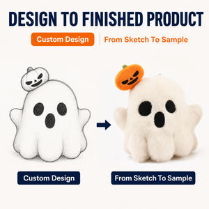 Direct van de fabriek: op maat gemaakte Halloween-geesten knuffels van artwork OEM ODM gevulde karakterpoppen voor originele IP-merken - Product Image 1