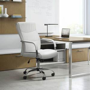 Chaise de bureau de haute qualité, chaise de direction en cuir PU, ergonomique, avec roulettes silencieuses - Product Image 6