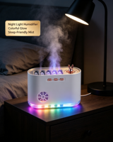 Nouveau Diffuseur d'Arômes Ultrasonique Musical, Grand Volume de Brume, Silencieux, pour Bureau, avec Lumière LED 7 Couleurs, Diffuseur d'Huiles Essentielles pour la Maison