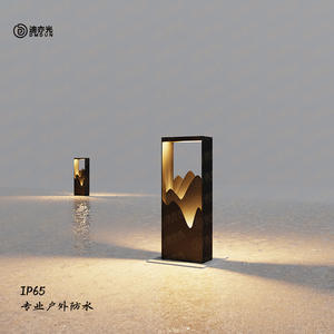 Nouvelle lampe de jardin extérieure imperméable de style paysage chinois, lampe de pelouse, lampe murale, lampe solaire de jardin, paysage, lumière et ombre - Product Image 4