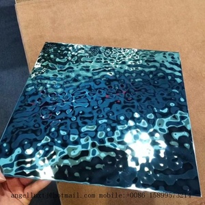 Miroir 3d mural ondulé en acier inoxydable, panneau décoratif pour effet d'ondulation de l'eau - Product Image 2