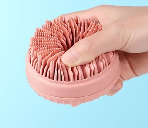 Shampoo <b>Brush</b> and Bath <b>Brush</b> with Soft Silicone Dual-use for Dry and Wet and Easy to Clean - Product Image 2