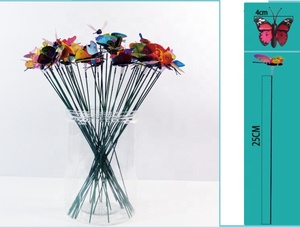 Primavera decorazione giardino PVC plastica butterfly yard paletti realistici <span class=keywords><strong>farfalle</strong></span> svolazzanti giardino palo ornamento di natale - Product Image 3
