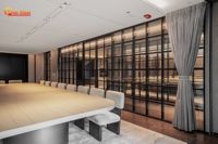 Mur de séparation en verre de bureau alliage d'aluminium persienne intégrée panoramique transparent ignifuge isolation phonique haute cloisons