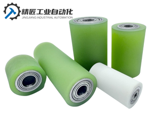 Stock PU enduit poulie de roulement rouleau en caoutchouc polyuréthane résistant à l'usure non alimenté rouleau en caoutchouc bande transporteuse rouleau enduit - Product Image 6