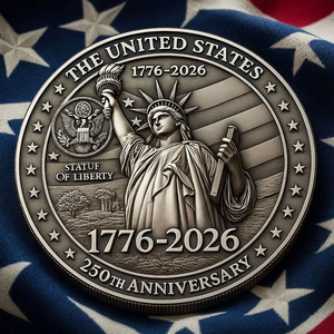 Amerikaanse 250-jarig jubileum herdenkingsmunt, Amerikaanse vlag, patriottische verzamelmunt, verguld souvenir, uitdagingsmunt met afbeelding van een witte-ekelaar - Product Image 4