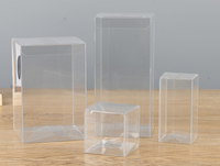 Boîte cadeau carrée pliante en plastique PVC transparent avec logo personnalisé