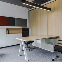 Ensemble de mobilier de bureau de direction de luxe au design moderne, bureau de direction en forme de L, bureau de direction blanc