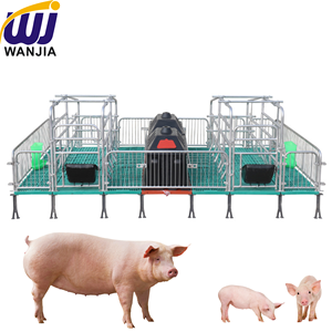 Wanjia Nhà Máy Gieo <span class=keywords><strong>farrowing</strong></span> Giường Lợn Bút Gieo <span class=keywords><strong>farrowing</strong></span> Crate Mạ Kẽm Thép Mang Thai Cratewith Với Đúc Sắt Sàn Lợn Lồng - Product Image 1